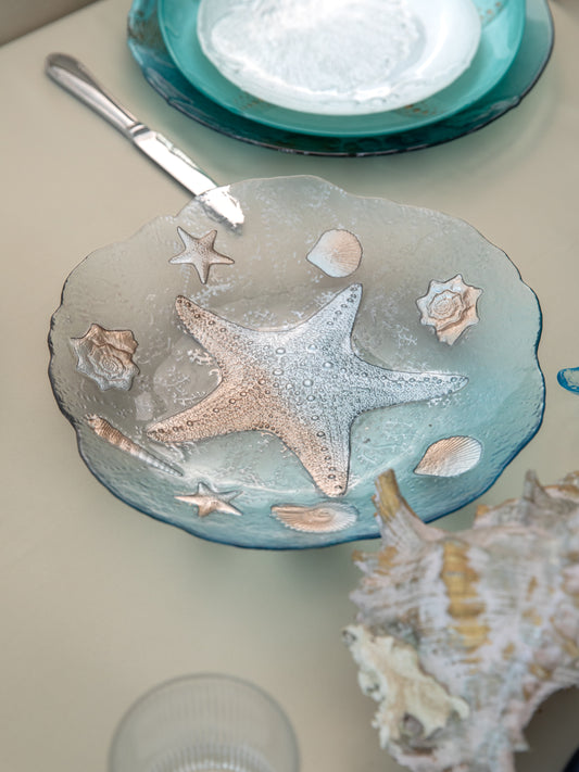 Brown and Silver Texture Bowl Half Transparent