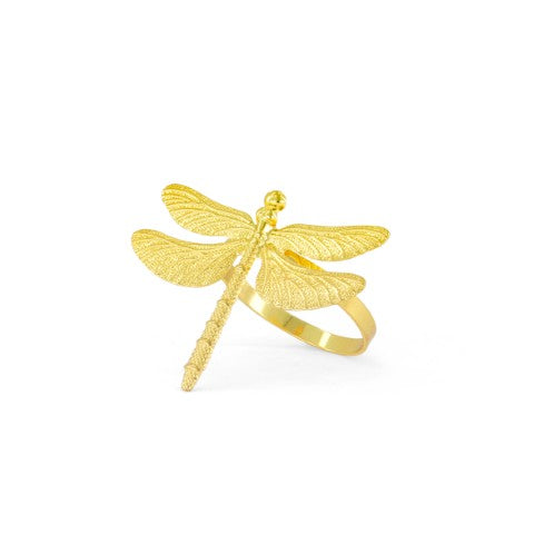 Golden Dragonfly Napkin Ring