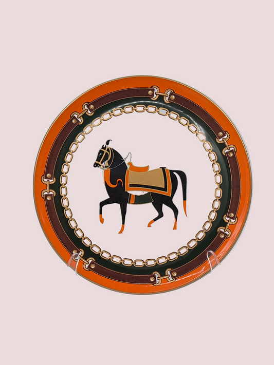 Equestrian Charm Dessert Plate