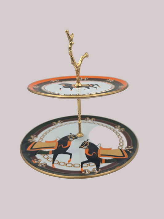 Equestrian Charm Cake Stand