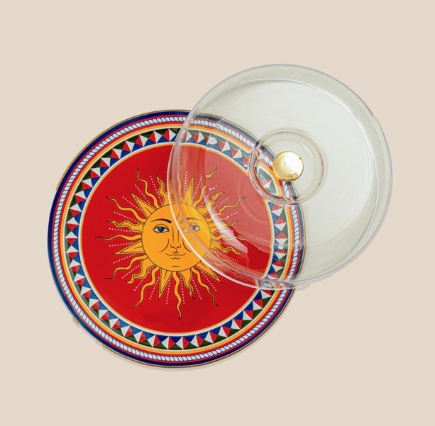 Solar Mosaic Cake Plate