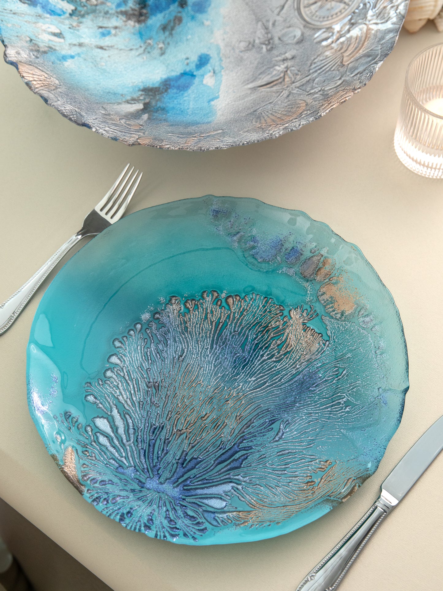 Navy Blue Copper Plate