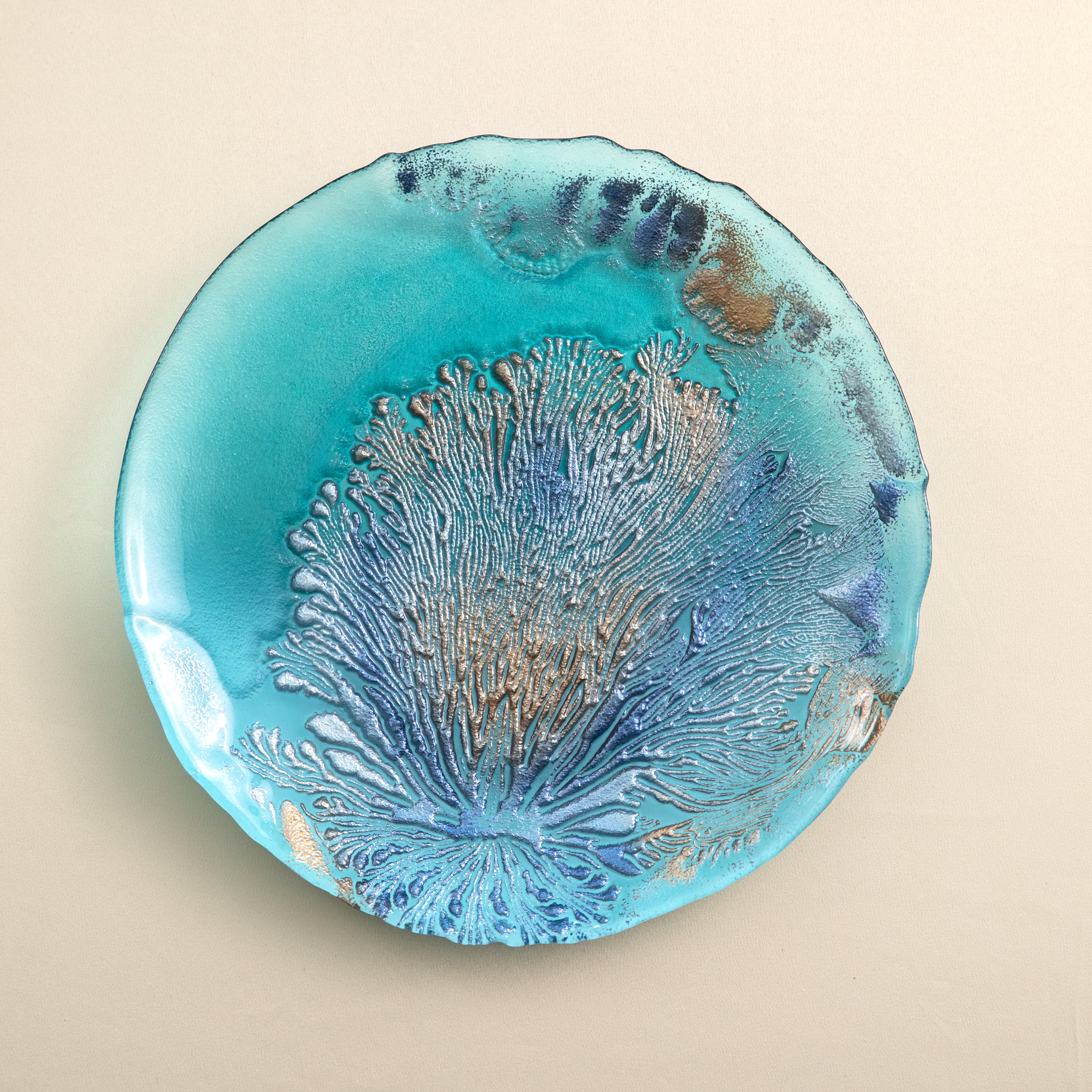 Navy Blue Copper Plate