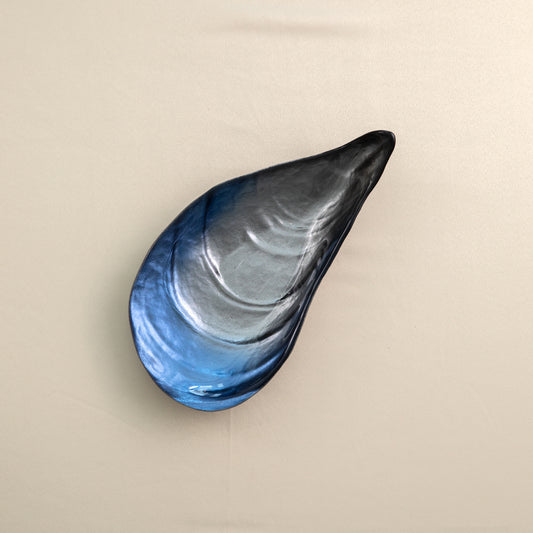 Navy Blue and Silver Bowl Medium