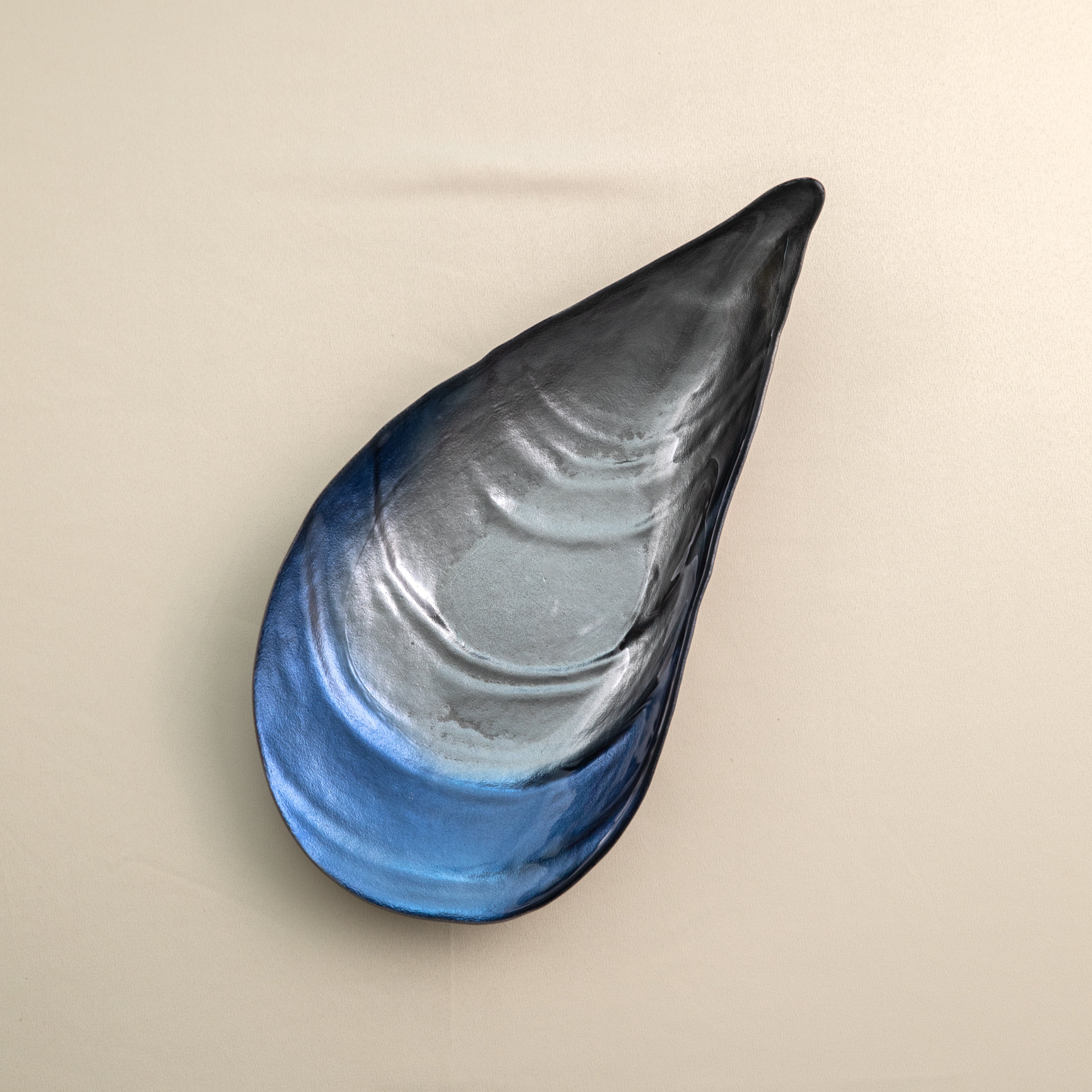 Navy Blue and Silver Bowl