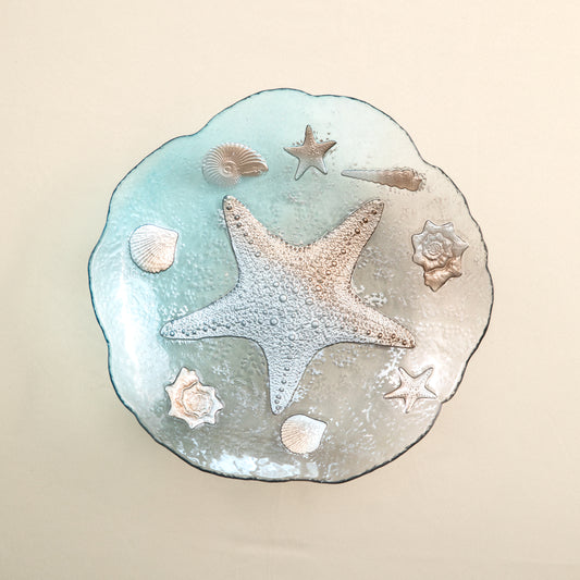 Brown and Silver Texture Bowl Half Transparent