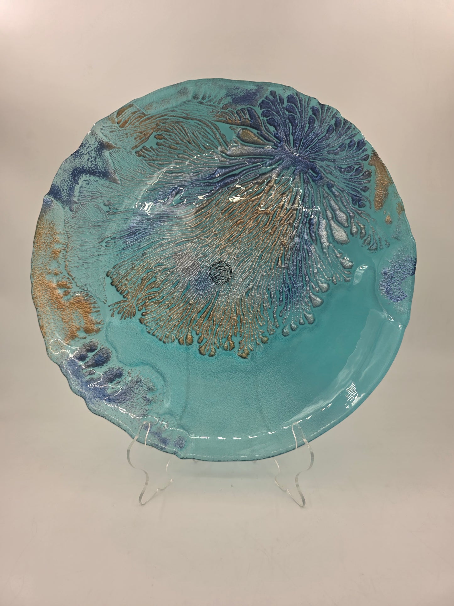 Navy Blue Copper Plate
