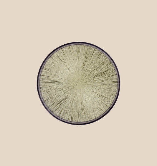 Gold Sunburst Dessert Plate