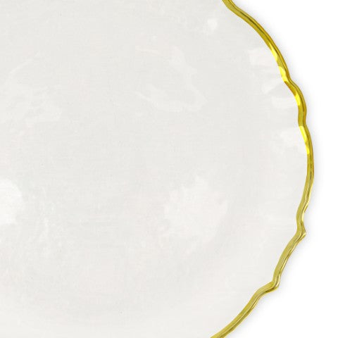 Golden Wave Glass Plate