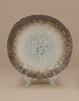 Brown White Ebru Bowl