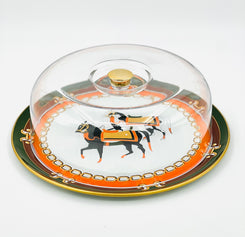 Equestrian Elegance Cake Plate
