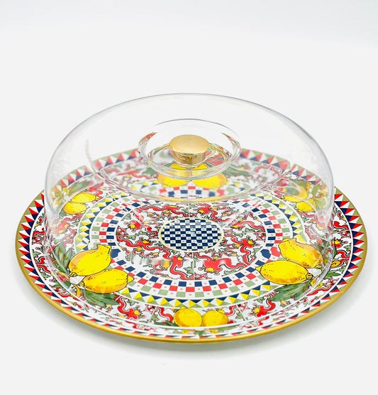 Citrus Grove Cake Plate