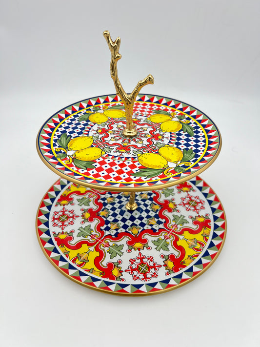 Citrus Grove Cake Stand