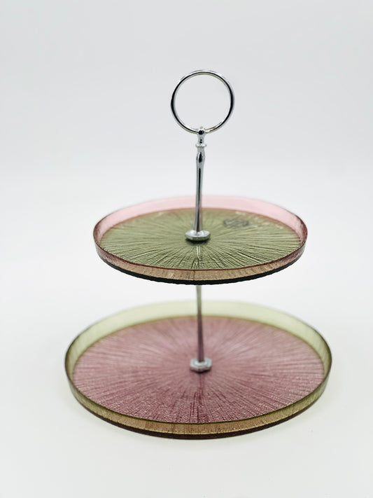 Two-Tier Metallic Stand